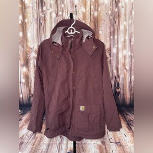 Carhartt Burgundy Hooded Jacket